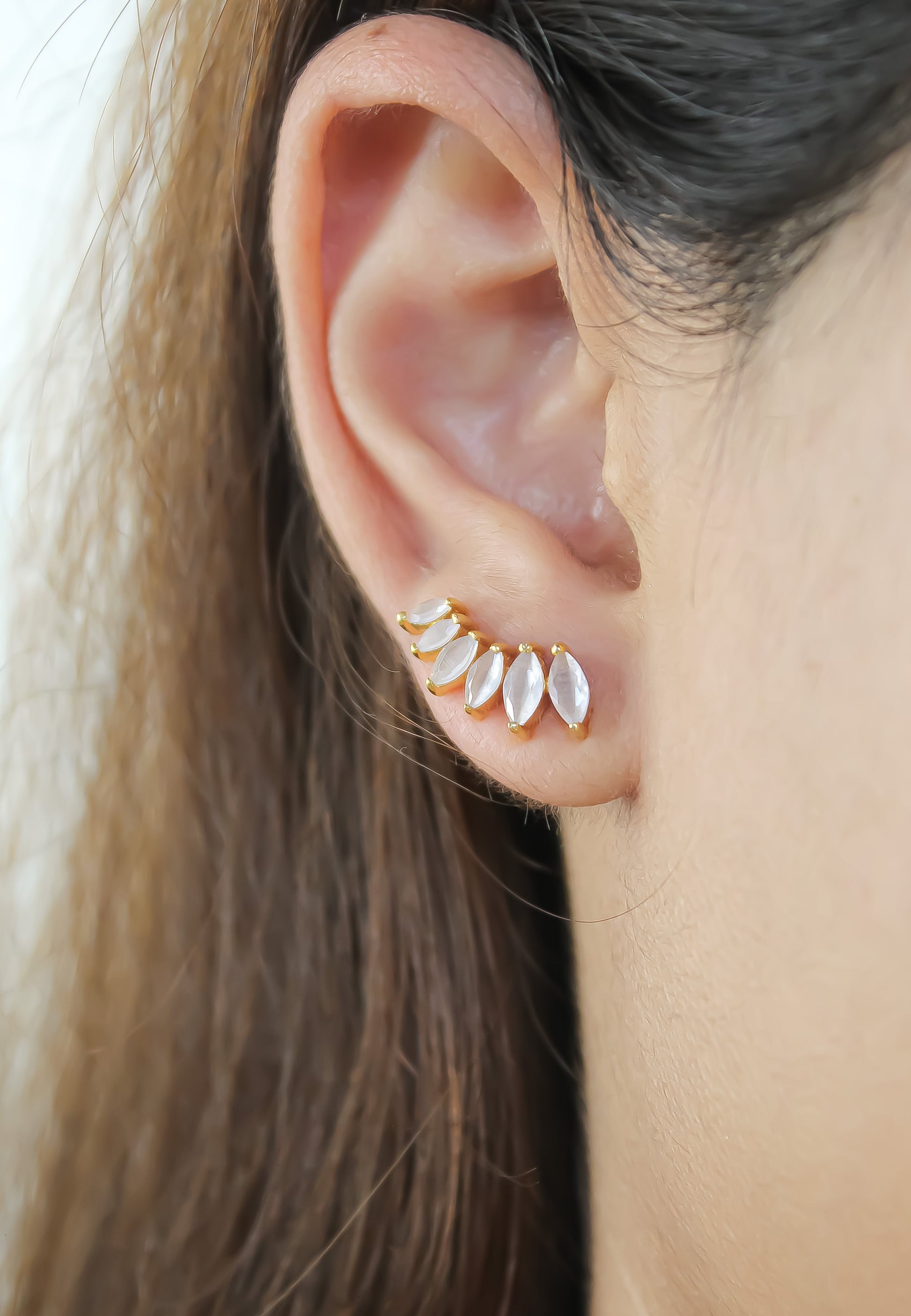 stepping stone earrings Bombay Sunset