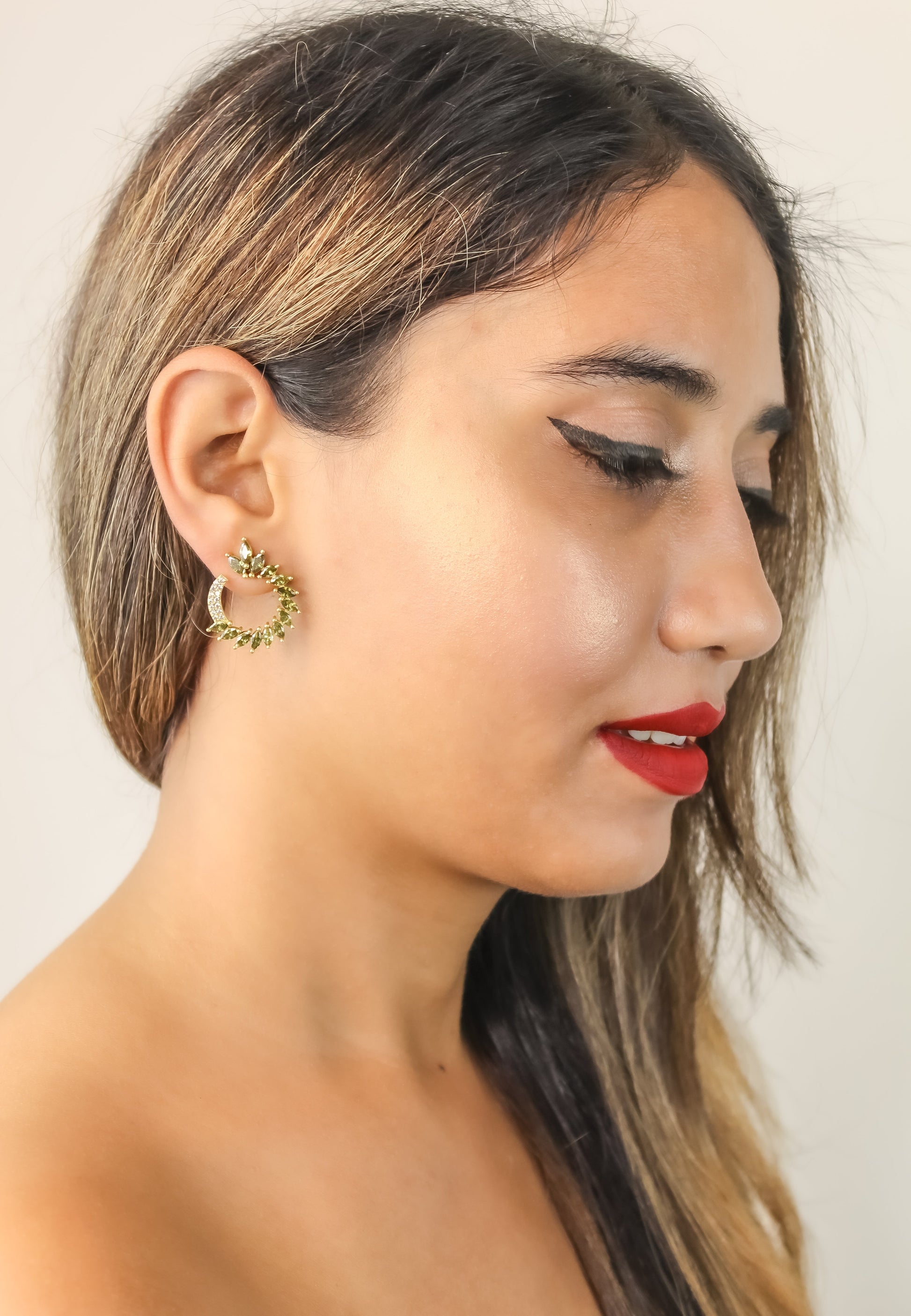 golden viper earrings Bombay Sunset