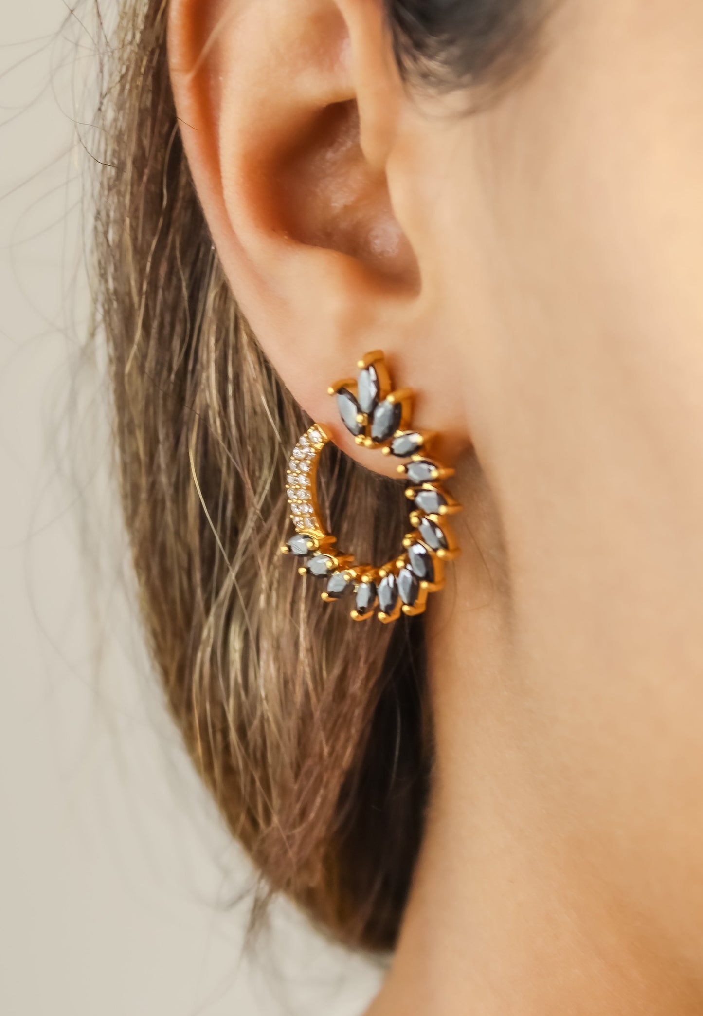 golden viper earrings Bombay Sunset