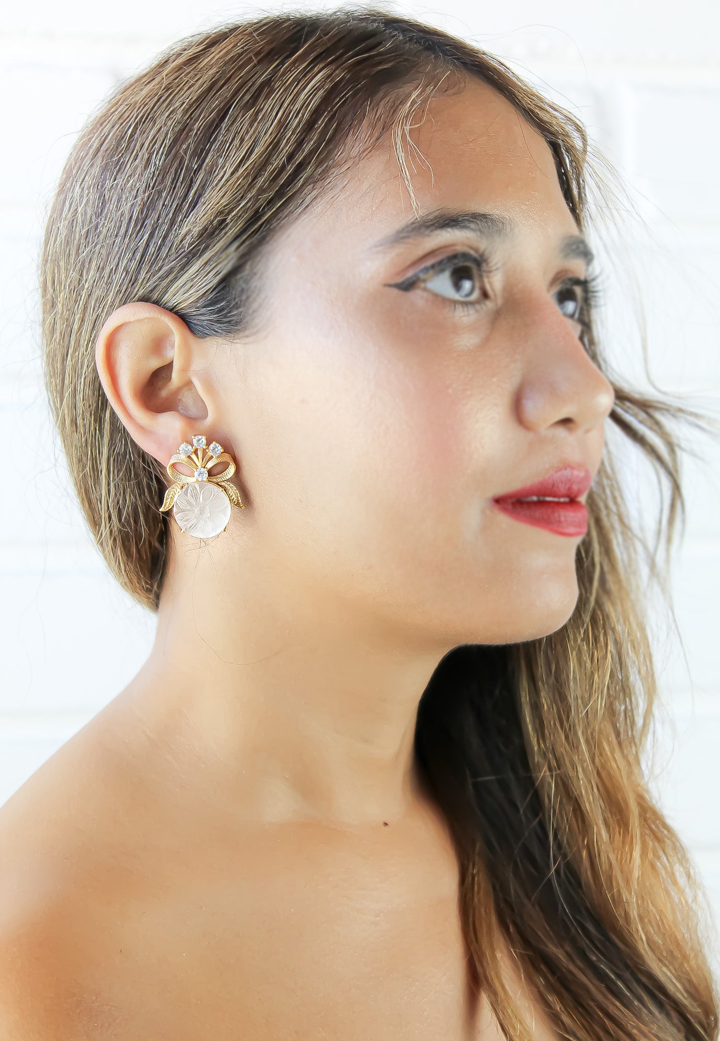 la reve earrings Bombay Sunset