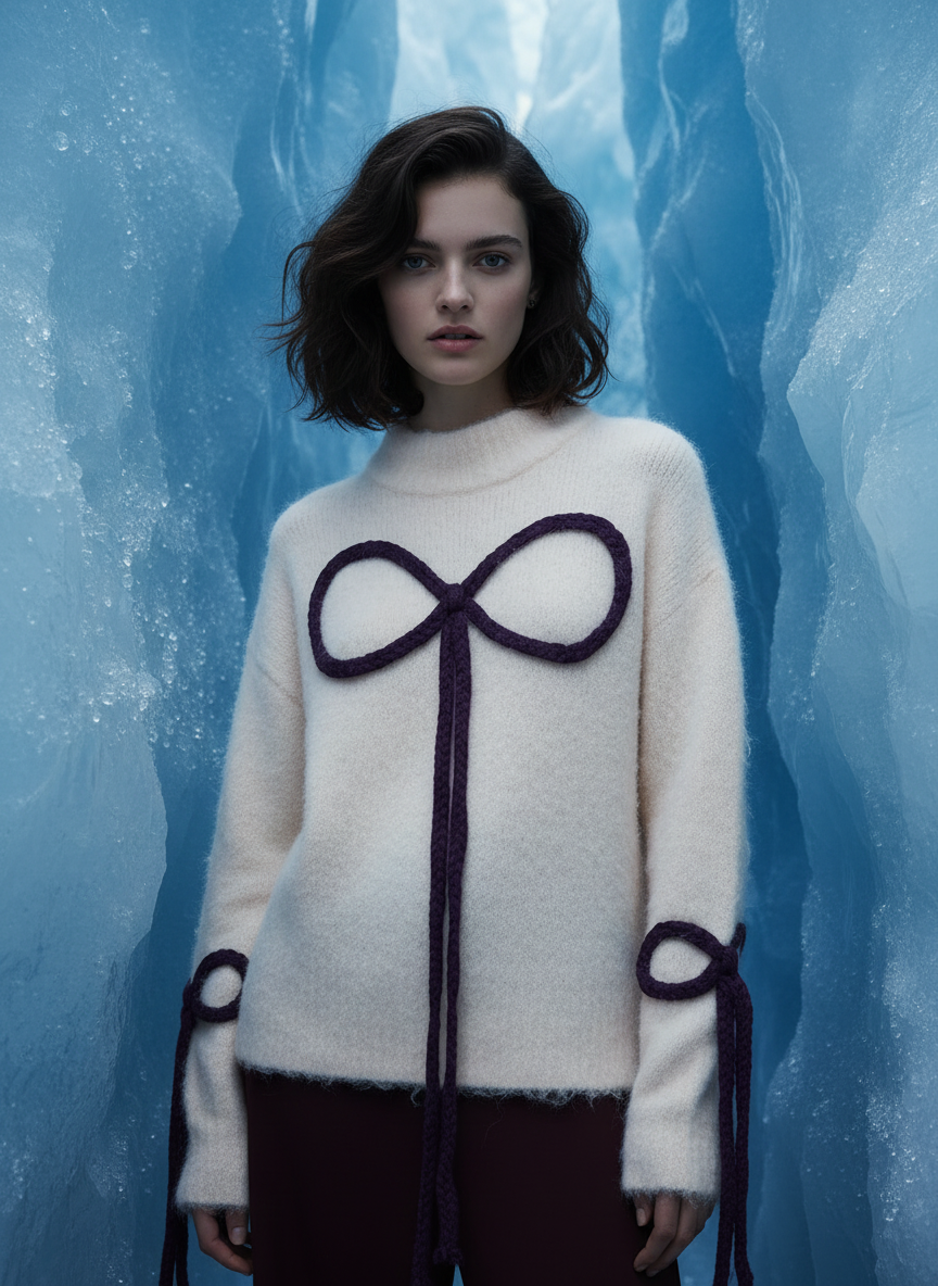 Suéter con lazo
