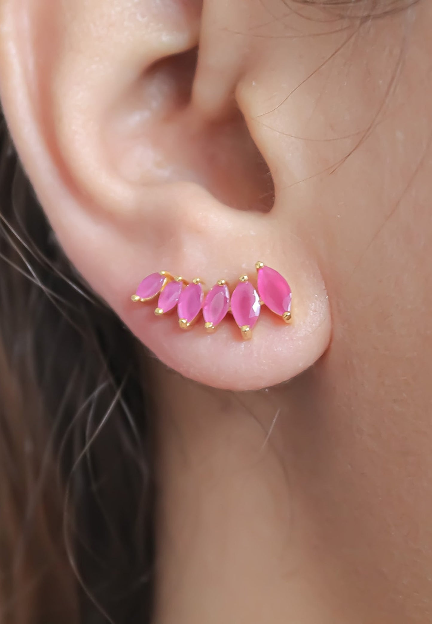 stepping stone earrings Bombay Sunset